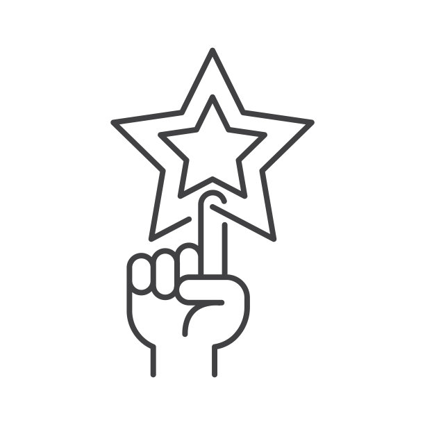 有梦想的观念，有目标的志向，有手指着星星的梦想。矢量图标模板图片下载