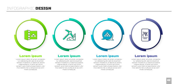 设置安全与金条，金矿，和24k。业务信息模板。向量图片下载