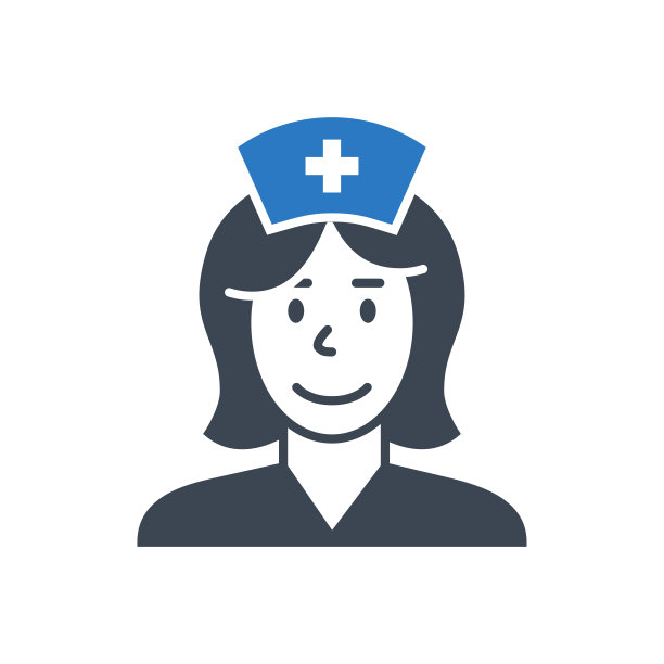 护士相关的矢量字形图标。图片下载