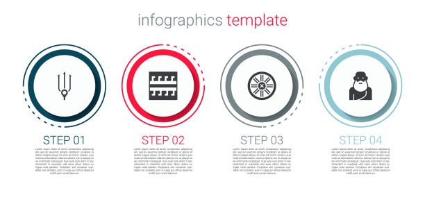 集海王星三叉戟，古希腊图案，旧木轮和苏格拉底。业务信息模板。向量图片下载