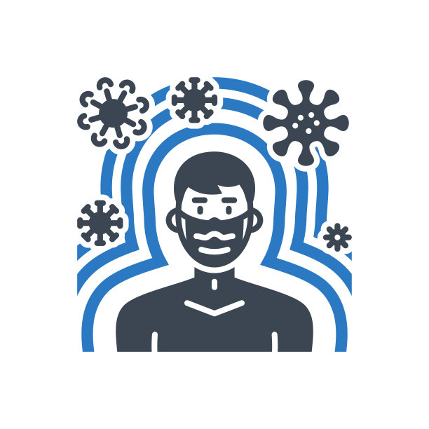 免疫相关的矢量字形图标。图片下载