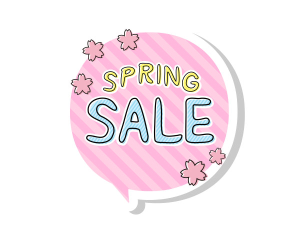 春季出售。矢量插图。销售标签。图片下载