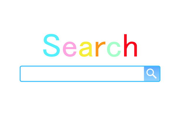 互联网搜索栏。输入关键字并点击调查。图片下载