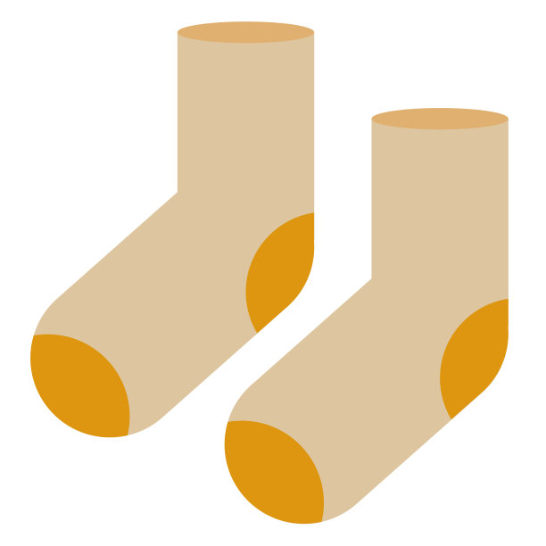 在白色背景袜子的插图。图片下载