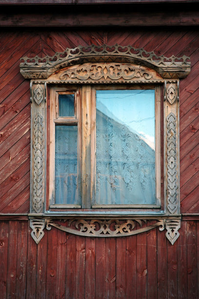 俄罗斯装饰别墅窗户图片下载