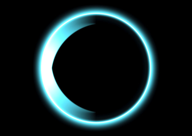 抽象艺术的蓝色光圈插图图片下载