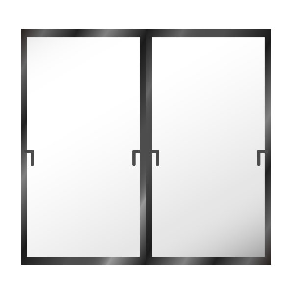 白色背景上的窗玻璃插图。图片下载