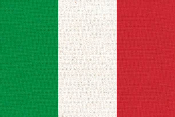 意大利国旗。织物表面的意大利国旗图片下载