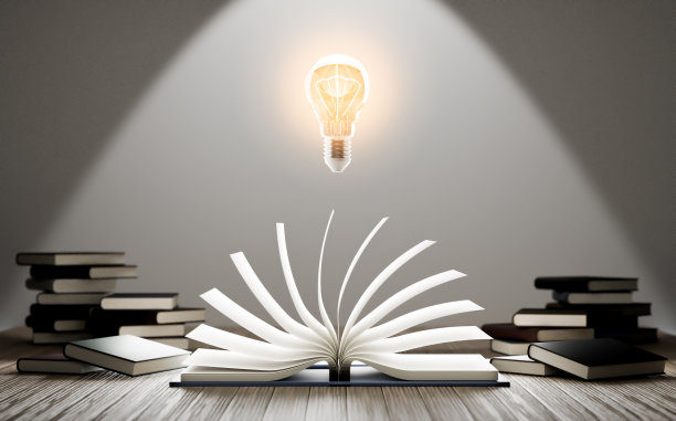 3d渲染，毕业帽和书的堆栈，概念图片下载