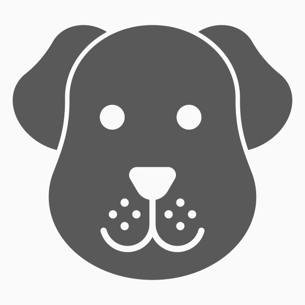 狗图标，小狗矢量插图图片下载