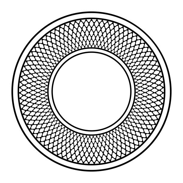 抽象几何圆形图案，用于装饰圆形框架。图片下载