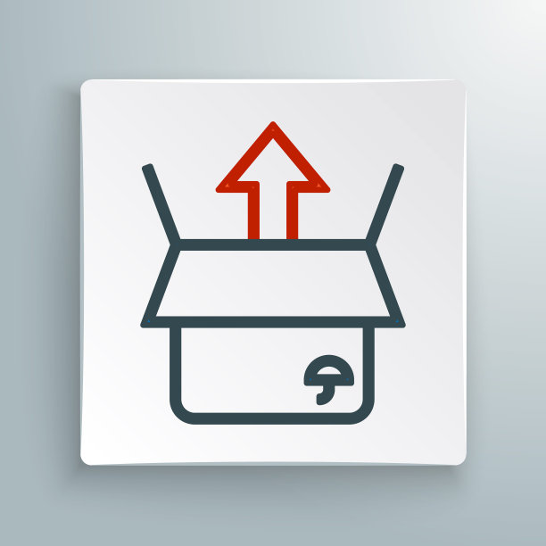 开箱图标孤立在白色背景。色彩斑斓的轮廓的概念。向量图片下载