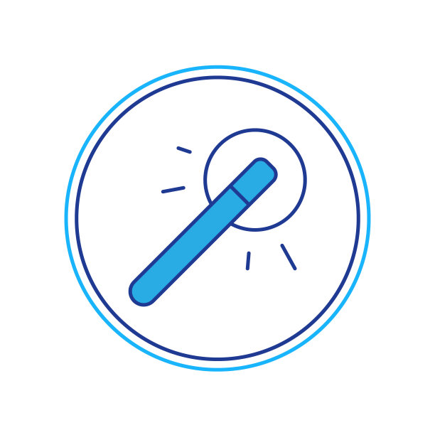 填充轮廓魔术棒图标孤立在白色背景。星形魔术配件。神奇的力量。快乐的万圣节派对。向量图片下载