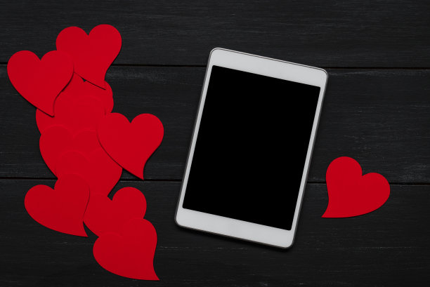 数字平板堆小心脏图片下载