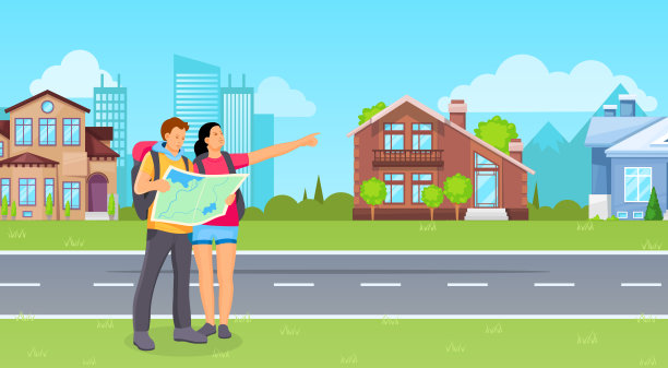 徒步旅行的游客图片下载