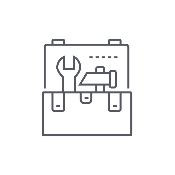 修复工具-现代黑线设计风格图标图片下载