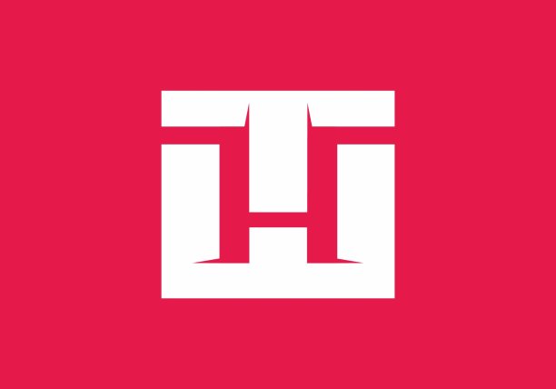 独特形状的白粉色TW首字母图片下载