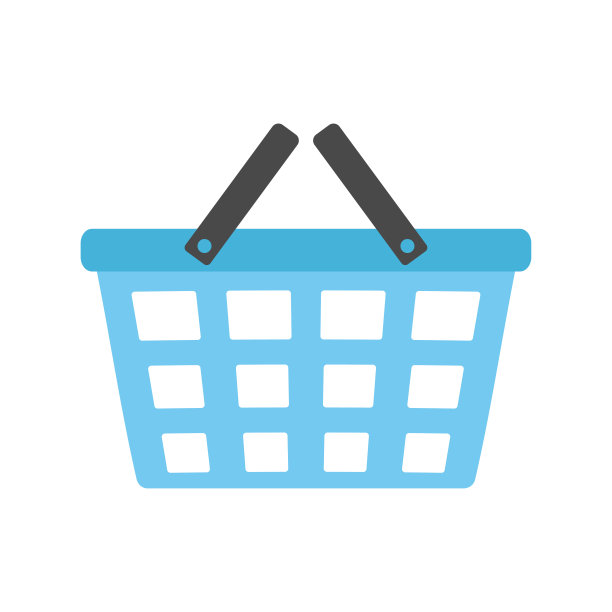 矢量插图与卡通超市购物篮孤立图片下载