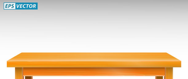 现实的松木桌面孤立或棕色木制桌面或蒙太奇表显示详细。每股收益向量图片下载