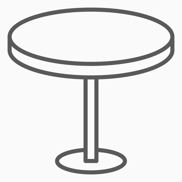 桌子图标，晚餐桌子矢量，书桌插图图片下载