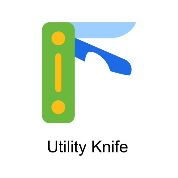 实用刀矢量平面图标设计插图。白色背景上的家庭改进符号EPS 10文件图片下载