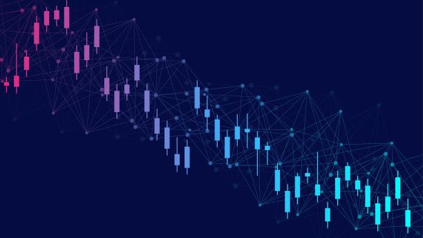 股市或外汇交易图表。金融市场矢量图解抽象金融背景图片下载