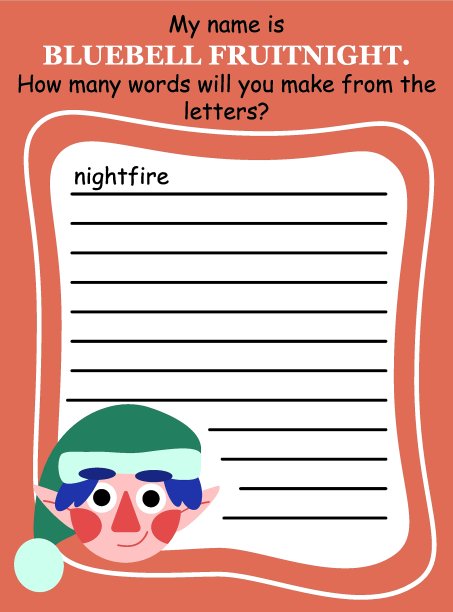 教育字谜游戏与冬季精灵与孩子在英语向量图片下载