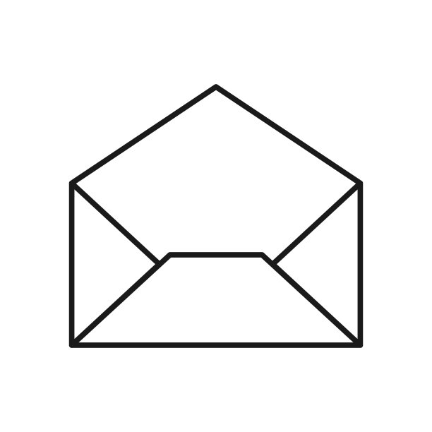 信封图标是打开的，矢量图形。图片下载