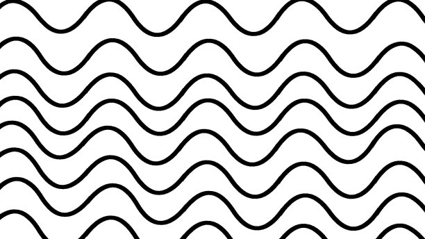 一种柔和的波浪形状图案的插图材料。图片下载