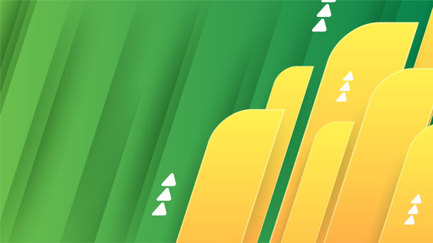 可怕的绿色黄色彩色抽象孟菲斯几何设计背景图片下载