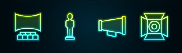 设置线影院礼堂与屏幕电影图片下载