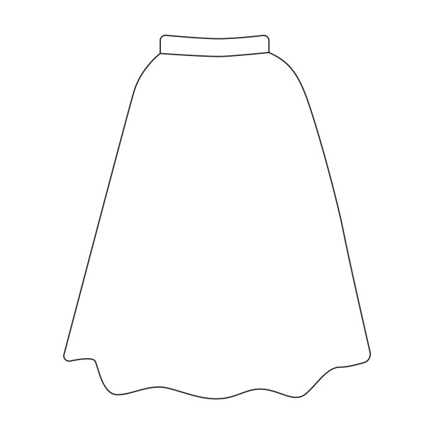 裙子图标轮廓图标孤立上图片下载
