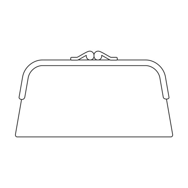皮革钱包图标轮廓图标图片下载