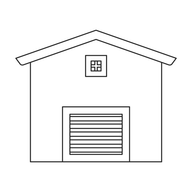 谷仓图标轮廓图标孤立上图片下载