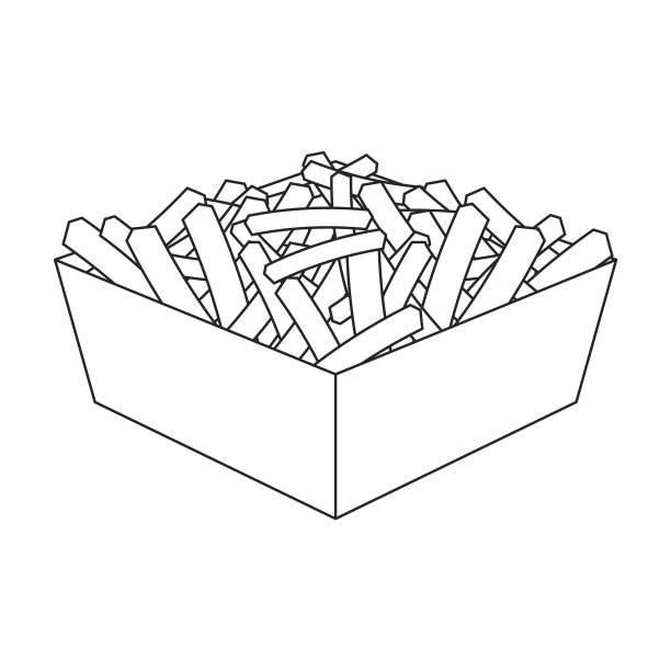 薯片图标轮廓图标图片下载