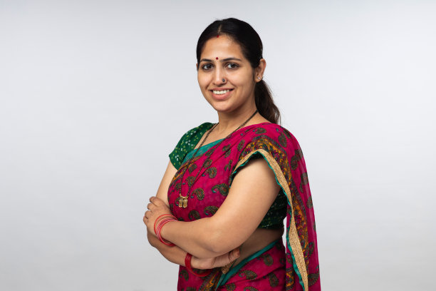 印度年轻女子，库存照片图片下载