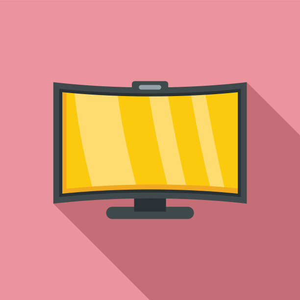 曲面显示器图标平板电脑屏幕图片下载