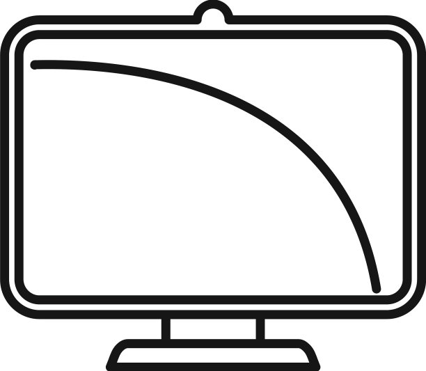 网络摄像机监视器图标轮廓计算机图片下载