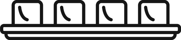 冷却器冰立方托盘图标轮廓模具图片下载