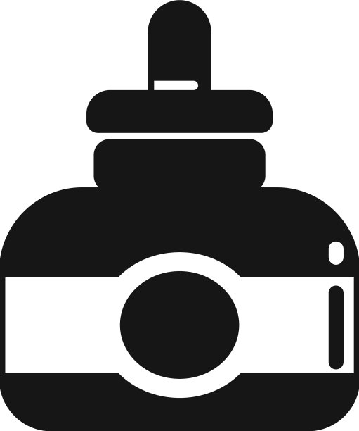 墨水瓶图标简单笔尖工具图片下载