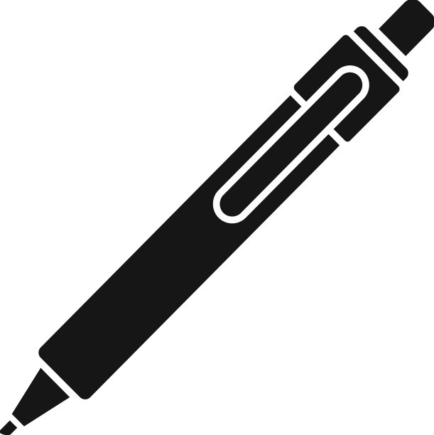 简洁墨水标记签字笔图标图片下载