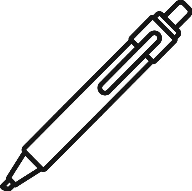 墨水记号笔图标，描边签字笔图片下载