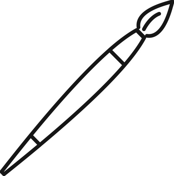 经典笔尖图标轮廓艺术家工具包图片下载