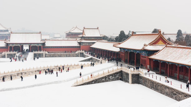 北京紫禁城雪中图片下载