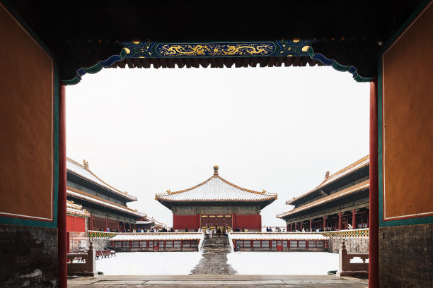 北京紫禁城雪中图片下载