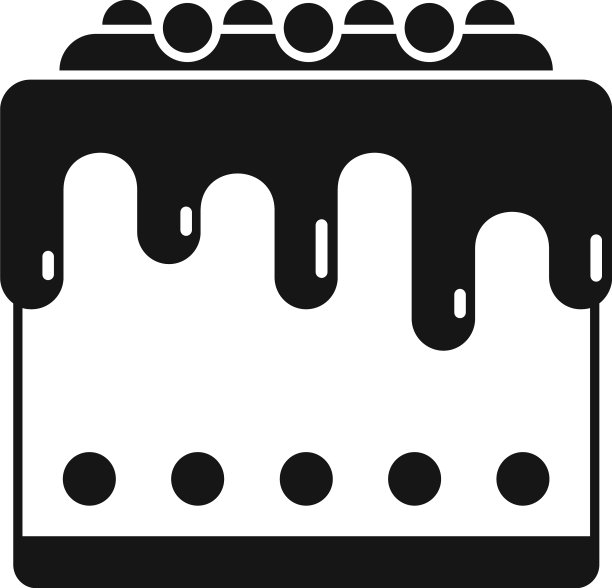 简单的巧克力蛋糕图标生日快乐图片下载