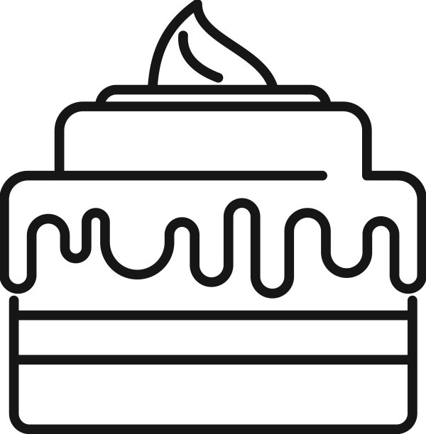 火蛋糕图标轮廓生日派对图片下载