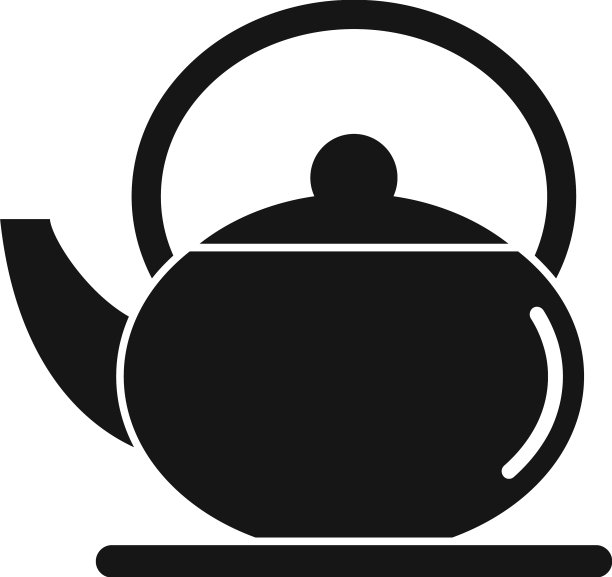 老茶壶图标简单喝杯图片下载