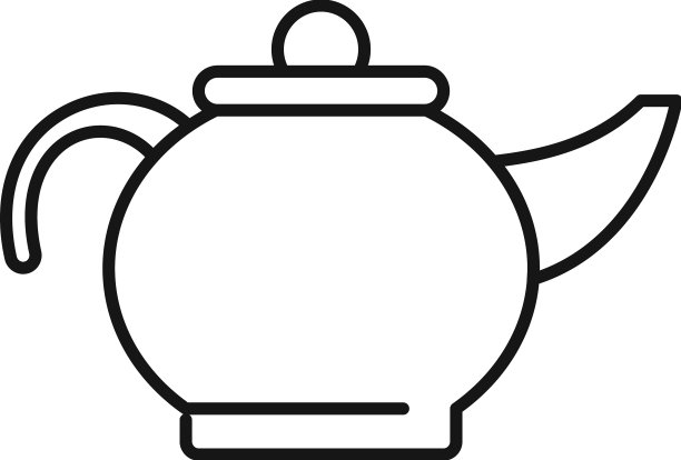 茶壶图标轮廓热饮图片下载