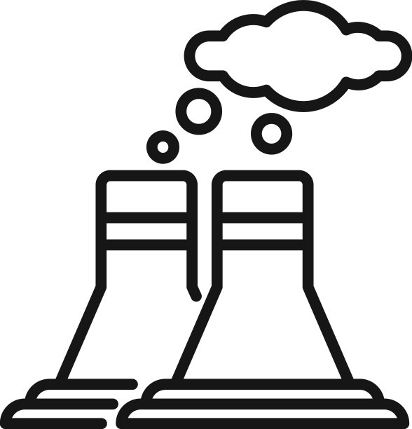 能源工厂全球轮廓图标图片下载